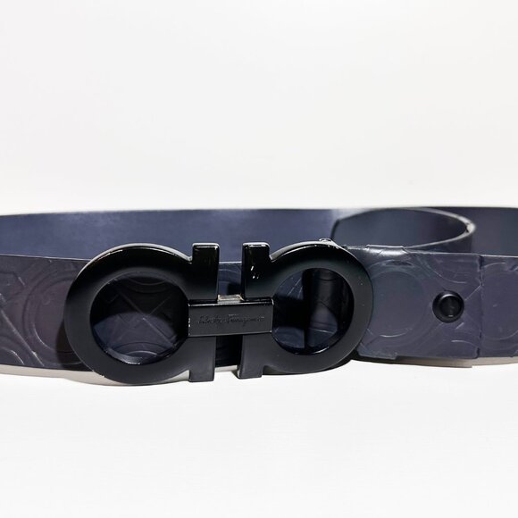 Salvatore Ferragamo Gancini Black Leather Belt – Made in Italy - Picture 5 of 6